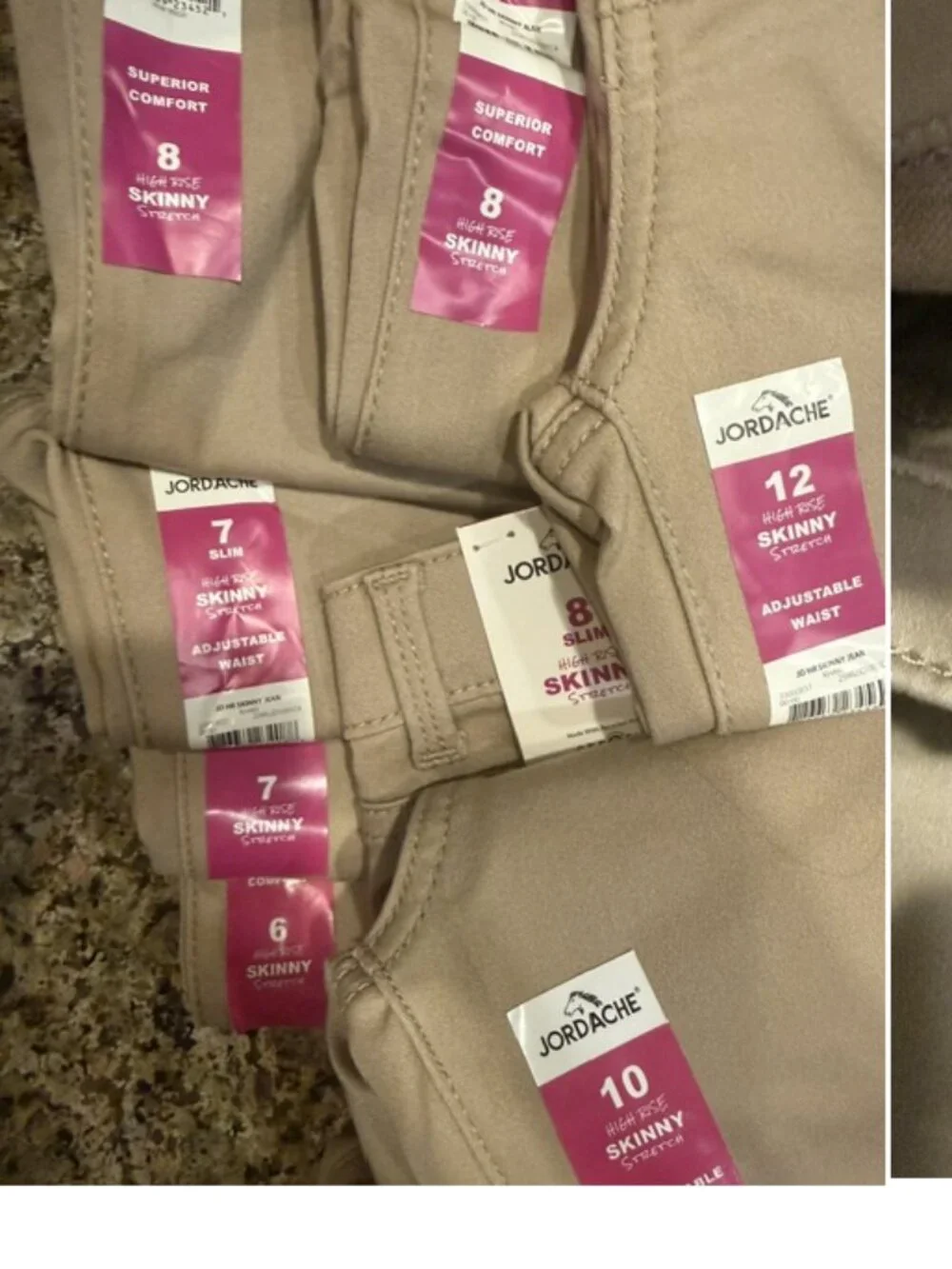 Jordache Girls High Rise Skinny jean khaki nwt
